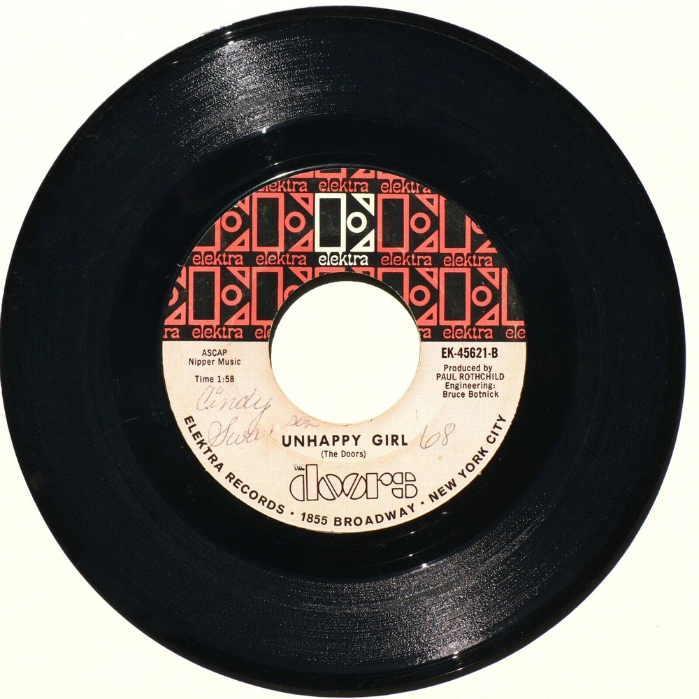 The Doors People Are Strange/Unhappy Girl 45 rpm Vinyl 7" Single Record EK-45621 - Picture 2 of 9